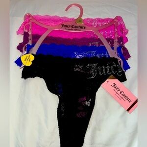 Juicy couture 5-PACK panties 💙🩷♥️🖤💜